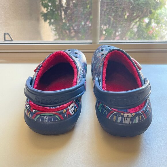 Crocs Disney Christmas 6 Shoes Mules Holiday 2020 Mickey Mouse Santa Blue Red - Picture 8 of 12
